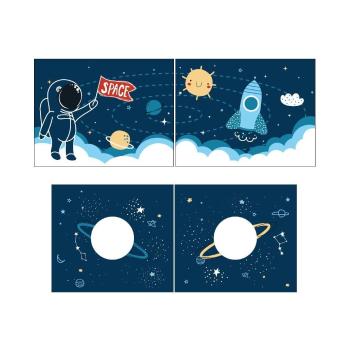 Draperie pentru copii pentru pat 4 buc. 195x75 cm Space Shuttle – Vipack