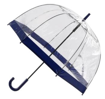 Blooming Brollies Umbrelă transparentă în formă de baston, pentru femei EDBCB