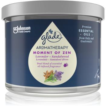 GLADE Aromatherapy Moment of Zen lumânare parfumată Lavender + Sandalwood 260 g