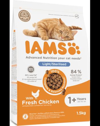 IAMS for Vitality Sterilised Hrana uscata pentru pisici sterilizate, cu pui 1,5 kg