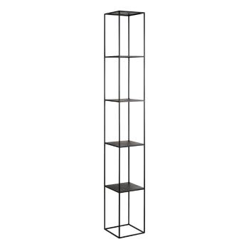 Bibliotecă metalică CustomForm Tensio, înălțime 230 cm, negru