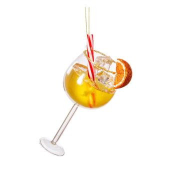 Ornament de Crăciun din sticlă Aperol Spritz – Sass & Belle