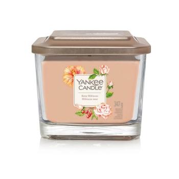 Yankee Candle Lumânare aromatică pătrată medie Rose Hibiscus 347 g