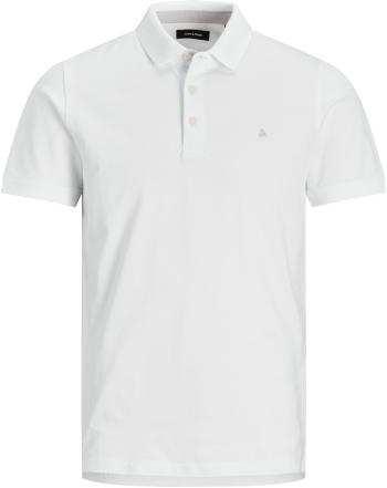 Jack&Jones Tricou polo pentru bărbați cămașă polo JJEPAULOS Slim Fit 12136668 White XXL