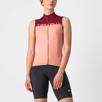 
                 CASTELLI Tricoul de ciclism fără mâneci - VELOCISSIMA LADY - roz/bordo  
            