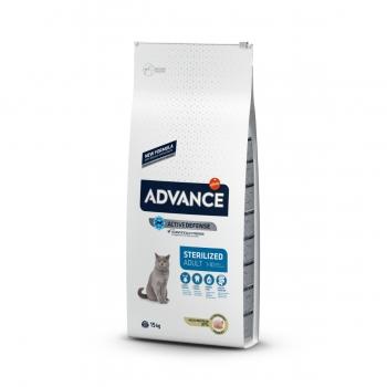 ADVANCE Sterilized Adult, Curcan, hrană uscată pisici sterilizate, 15kg