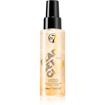 W7 Cosmetics Ready/Set/Glow spray pentru fixare și strălucire culoare Gold 100 ml