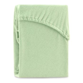 Cearșaf elastic pentru pat dublu AmeliaHome Ruby Siesta, 220-240 x 220 cm, verde deschis
