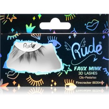 Rude Cosmetics Essential Faux Mink 3D Lashes Pentru fixarea genelor Firecracker