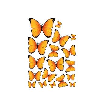 Set 18 autocolante Ambiance Yellow Butterflies Sticker