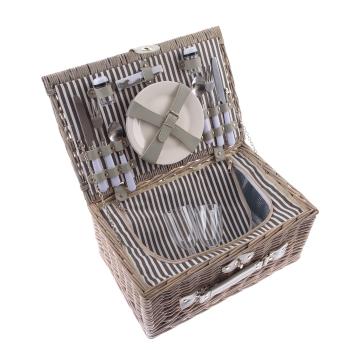 Coș de picnic din răchită pentru 2 persoane cutermobox , 42 x 28 x 20 cm, 3,25 kg