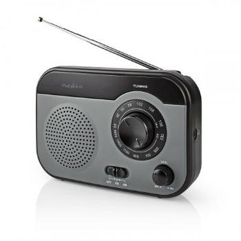 Radio portabil Nedis RDFM1340 AM/FM,gri/negru