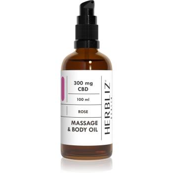 Herbliz CBD Massage Oil Rose ulei de masaj pentru corp cu CBD 100 g