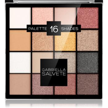 Gabriella Salvete Eyeshadow 16 Shades Palette paletă cu farduri de ochi culoare 02 Pink 20,8 g