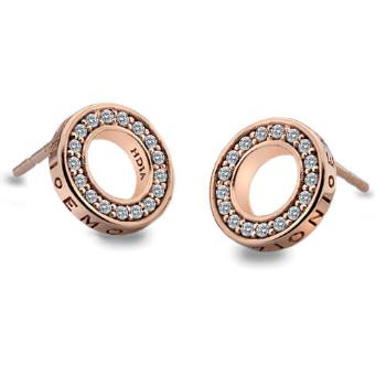 Hot Diamonds Cercei din argint Hot Diamonds Emozioni Saturno Rose Gold DE409