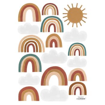 Folie cu stickere 30x42 cm Cute Rainbows – Lilipinso