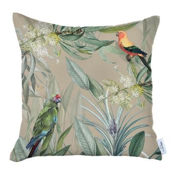 Față de pernă decorativă Mike & Co. NEW YORK Jungle Birds, 43 x 43 cm, bej