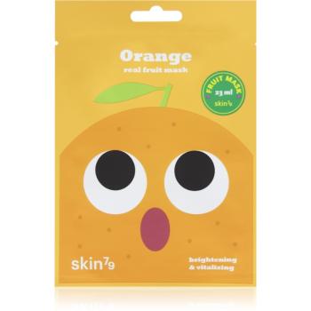 Skin79 Real Fruit Orange mască textilă iluminatoare 23 ml