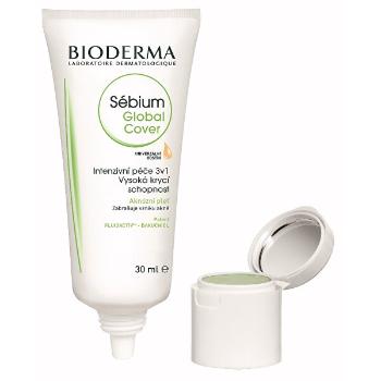 Bioderma Cremă-corector cu acoperire pentru acnee Sébium Global Cover (Intensive purifying care Hight Coverage) 30 ml + 2 g
