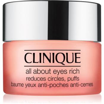 Clinique All About Eyes™ Rich crema de ochi hidratanta  împotriva ridurilor și a cearcănelor întunecate 15 ml