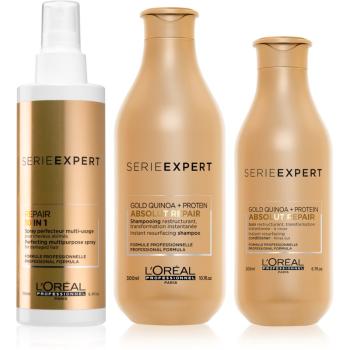 L’Oréal Professionnel Serie Expert Absolut Repair Gold Quinoa + Protein ambalaj economic II. (pentru par foarte deteriorat)