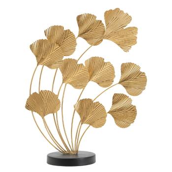 Statuetă metalică în decor auriu Mauro Ferretti Wind Leaf