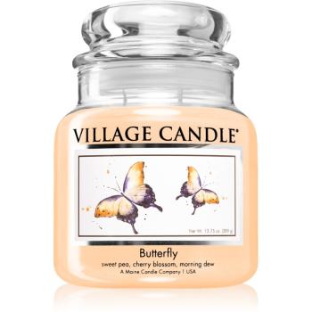 Village Candle Butterfly lumânare parfumată  (Glass Lid) 389 g