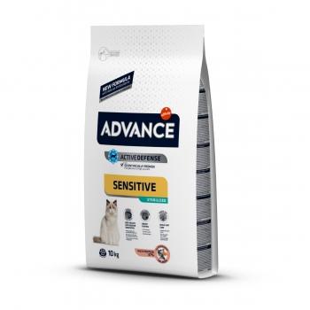 ADVANCE Sensitive Adult Sterilized, Somon, hrană uscată pisici sterilizate, sistem digestiv, 10kg