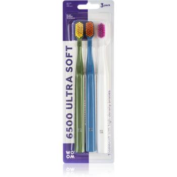 WOOM Toothbrush 6500 Ultra Soft periuțe de dinți 3 buc