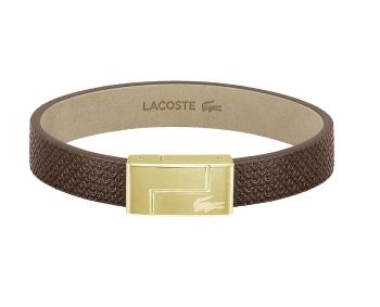 Lacoste Brățară de piele verde Monogram Leather 2040187 17,5 cm