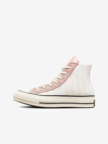 Converse Chuck 70 Striped Terry Teniși Roz Alb