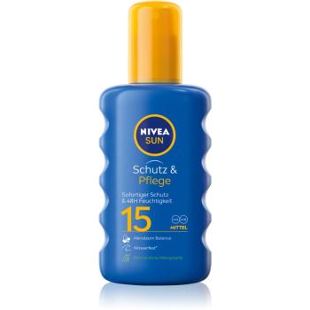 Nivea Sun Protect & Moisture spray pentru bronzat SPF 15 200 ml