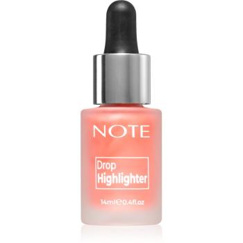 Note Cosmetique Drop Highliter iluminator lichid cu picurător 01 Pearl Rose 14 ml