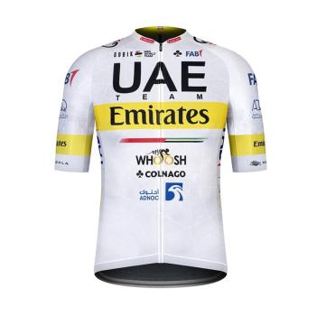 
                 GOBIK Tricou de ciclism cu mânecă scurtă - UAE 2021 INFINITY - alb/galben  
            