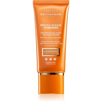 Institut Esthederm Bronz Repair Sunkissed Protective Anti-Wrinkle And Firming Tinted Face Care crema protectoare cu efect de tonifiere antirid cu o pr