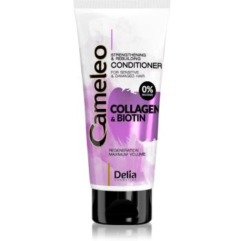 Delia Cosmetics Cameleo Collagen & Biotin balsam pentru indreptare pentru parul deteriorat si fragil 200 ml