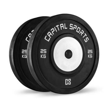 Capital Sports Inval Hi Competition greutati de 50 mm de cauciuc cu miez de aluminiu 2 x 25 kg