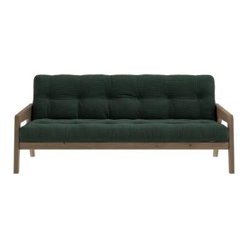 Canapea verde extensibilă cu tapițerie din catifea reiată 204 cm Grab - Karup Design