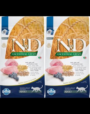 FARMINA N&amp;D Ancrestral Grain Lamb &amp; Blueberry Adult Cat mancare pentru pisici cu miel 2 x 1,5 kg