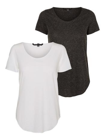 Vero Moda 2 PACK - tricou de damă VMLUA Regular Fit 10172454 Black BRIGHT WHITE M