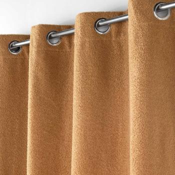 Draperie maro din material bouclé 140x240 cm Wooly – douceur d'intérieur