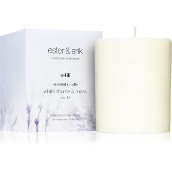 ester & erik scented candle white thyme & moss (no. 42) lumânare parfumată  Refil 350 g