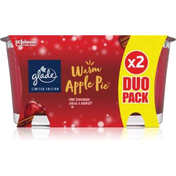 GLADE Warm Apple Pie lumânare parfumată duo parfum Apple, Cinnamon, Baked Crisp 2x129 g