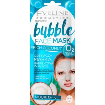 Eveline Cosmetics Bubble Mask Rich Coconut mască textilă nutritivă  cu cocos 1 buc