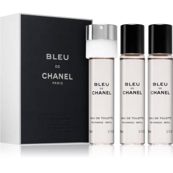 Chanel Bleu de Chanel Eau de Toilette rezerva pentru bărbați 3 x 20 ml