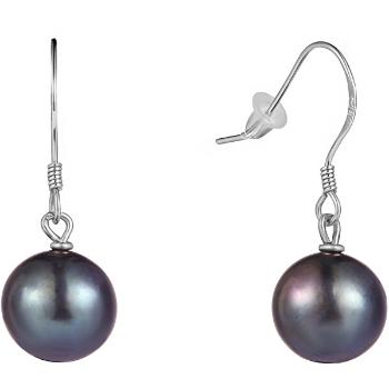 JwL Luxury Pearls Cercei din argint cu veritabilă perlă neagră JL0595