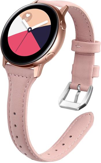 4wrist Subțire curea din piele pentru Samsung Galaxy Watch - Pink 20 mm