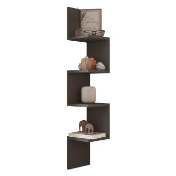 Bibliotecă de perete gri închis 22x117 cm Laura – Kalune Design