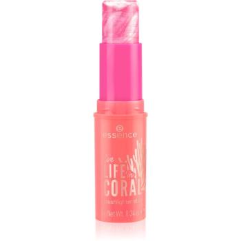 essence LIFE in CORAL blush cu efect iluminator stick culoare 01 Glowin' Coraltastic, Baby! 7 g