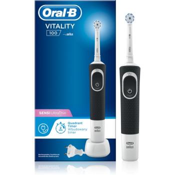 Oral B Vitality 100 Sensi UltraThin D100.413.1 Black periuta de dinti electrica D100.413.1 Black